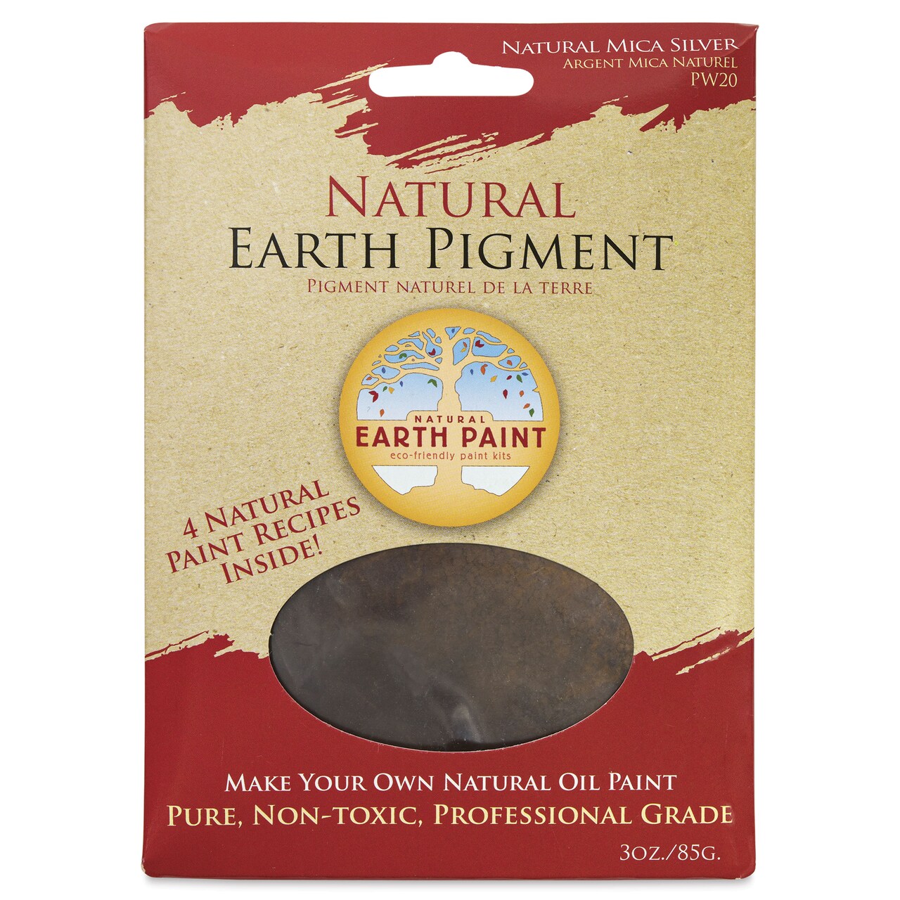 Natural Earth Paint Earth & Mineral Pigment - Silver Mica, 3 oz